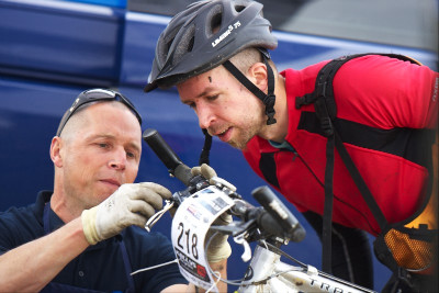 Petr Kuba a jeho Park Tool stánek byl neustále v permanenci