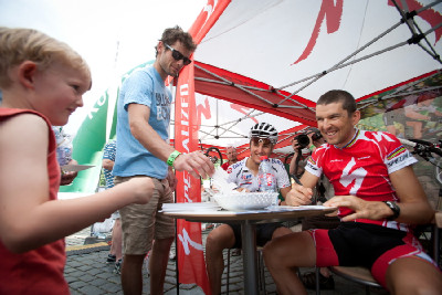  autogramiáda Christopha Sausera a Jardy Kulhavého