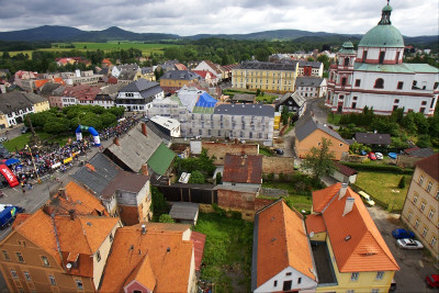 Pohled na Jablonné z pivovarnické věže