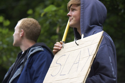 Fanoušci se nebáli ostrých hesel