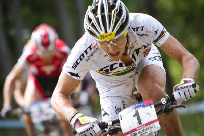 útočící Nino Schurter