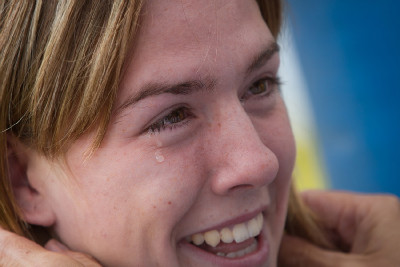 šťastná juniorská mistryně světa Lauren Rosser