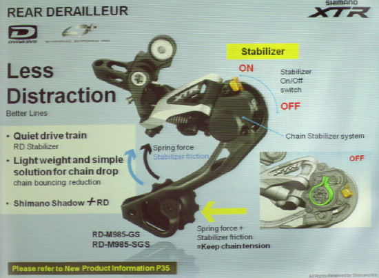 Shimano XTR s lockoutem 2012