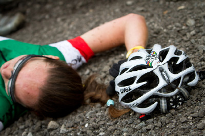 vyčerpaná Eva Lechner