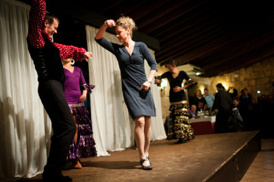 Týmová prezentace na Mallorce - Gunn Rita Dahle tančí flamengo