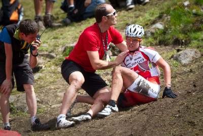 Nathalie Schneitter a podezření na zlomenou kliční kost