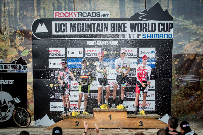 1. Schurter, 2. Hermida, 3. Kulhavý, 4. Coloma, 5. Plaxton