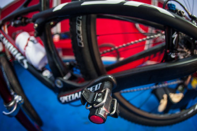 nové pedály Look S-Track na biku Christopha Sausera