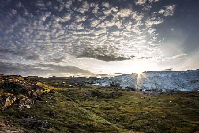 Petr Kraus v Grónsku - pěkné panoramato s Russel Glacierem