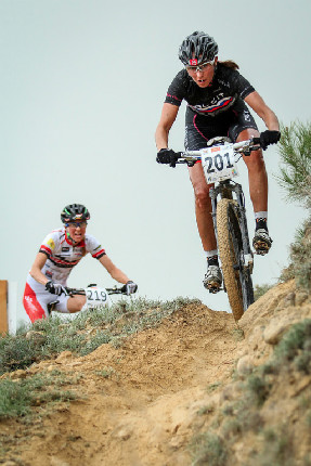 Blaza Klemencis v souboji s Katrin Leumann