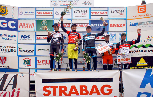 ČP XC #1 Teplice - stupně muži Elita