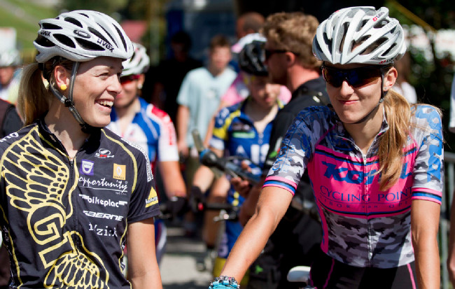 Dobrá nálada před startem Lucky Veselé a Karly Štěpánové