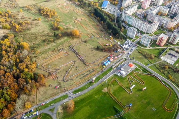 závod světového poháru v Táboře z ptačí perspektivy
