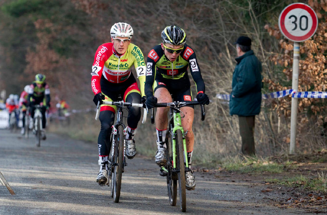 MČR v cyklokrosu, Loštice 2014: Michael Boroš a Martin Bína