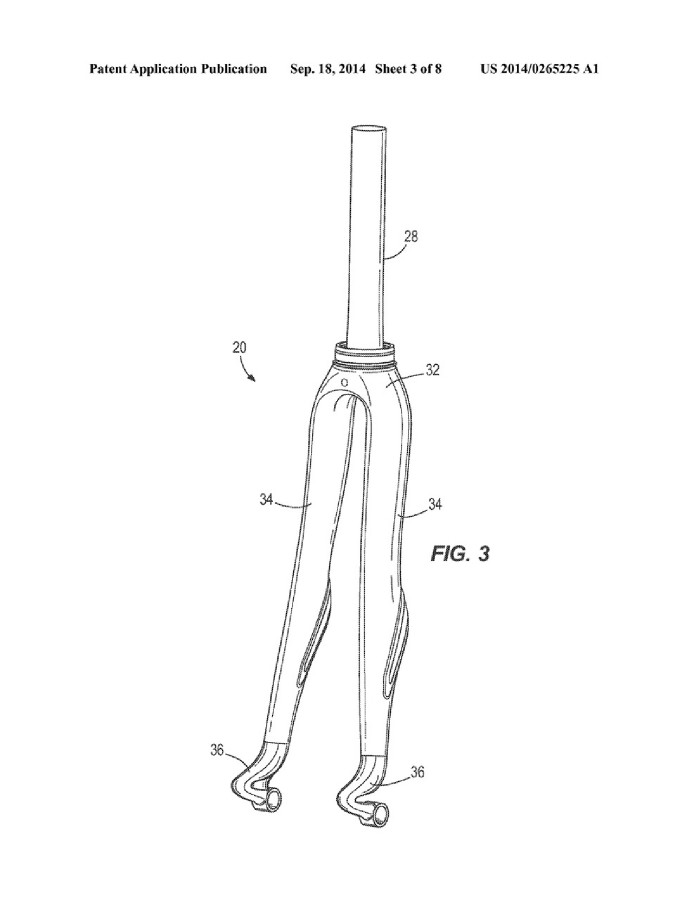 Specialized patent odpružené silniční vidlice