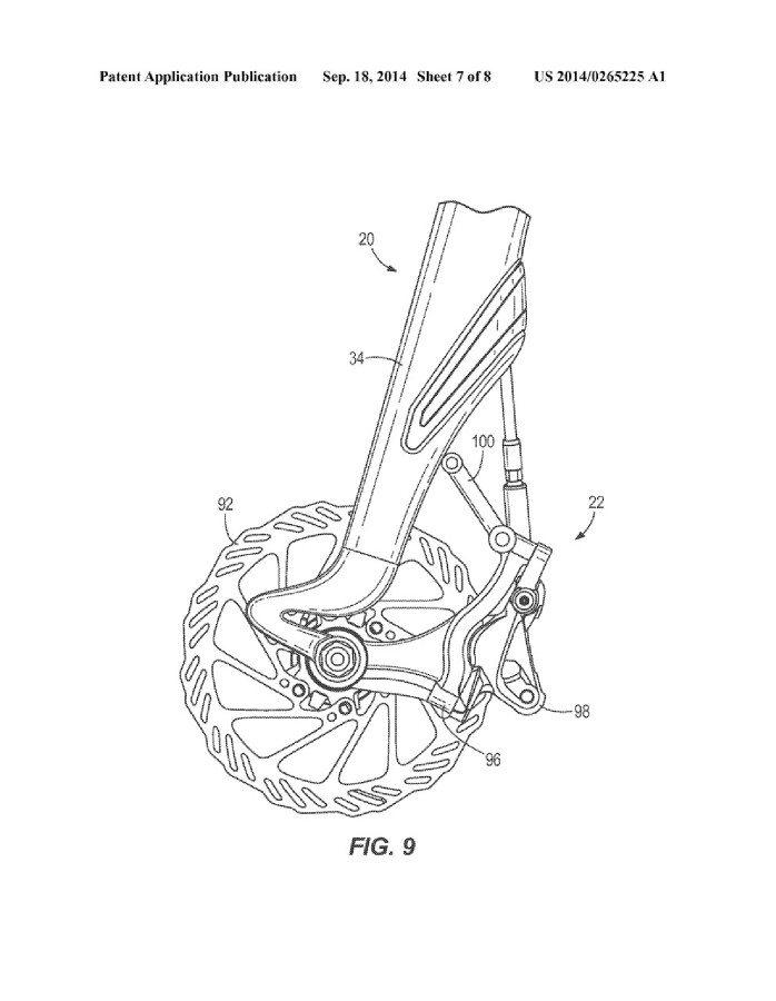 Specialized patent odpružené silniční vidlice