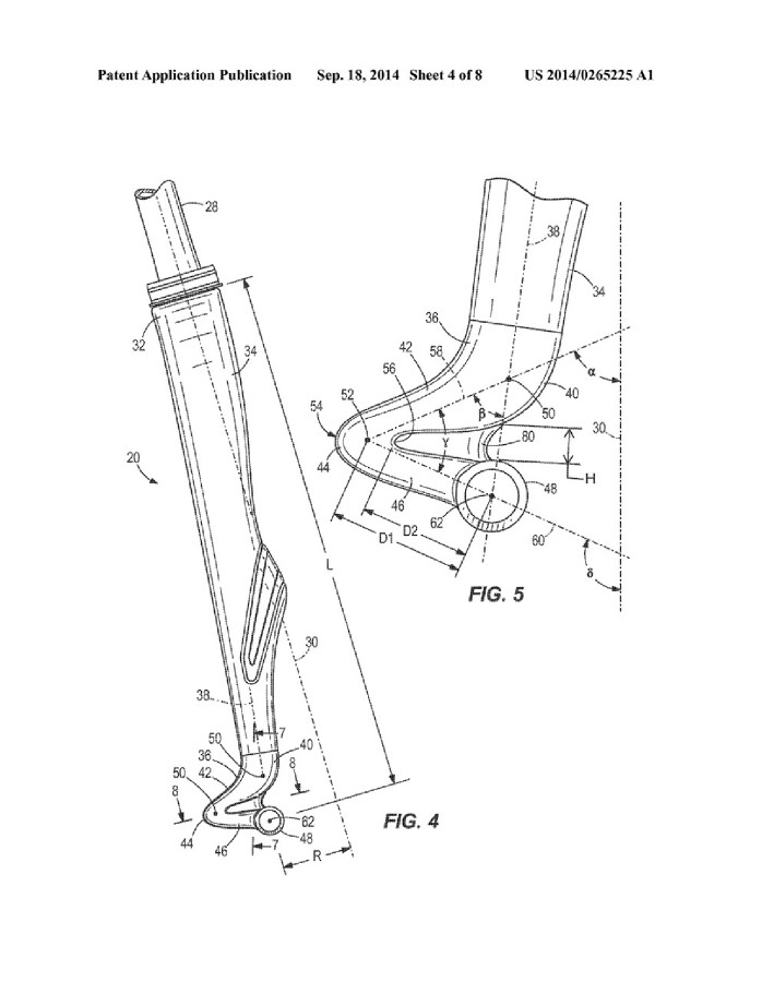 Specialized patent odpružené silniční vidlice