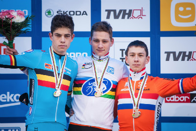 1. Van der Poel, 2. Van Aert, 3. Van der Haar