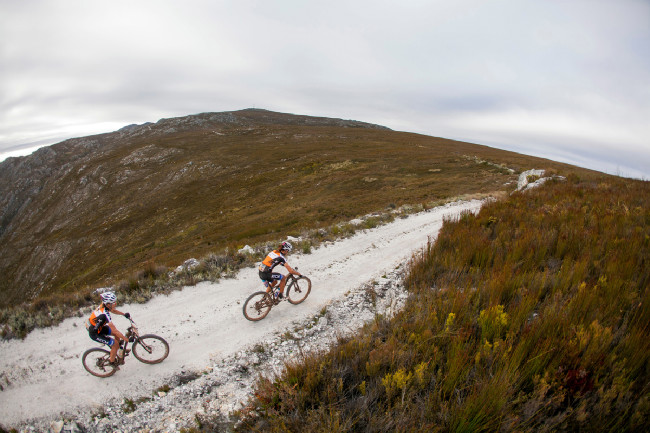 Vedoucí dvojice žen Annika Langvad a Ariane Kleinhans na Groenlandbergu 