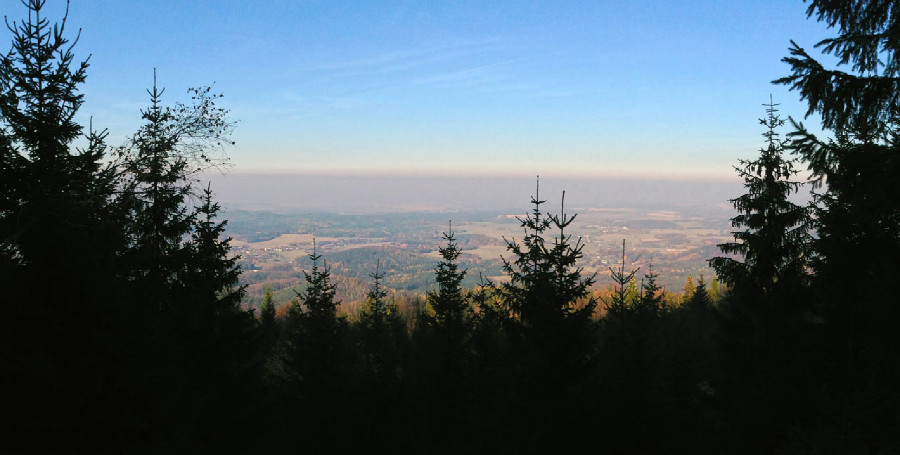 Rychleby - podzim 2015 výhled z Walesu