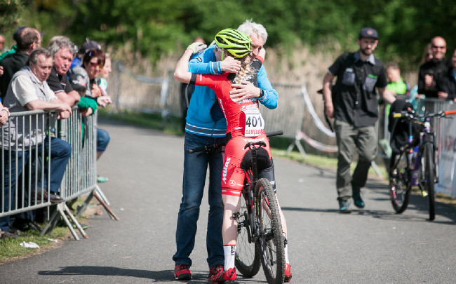 První gratulant trenér Karel Martinek