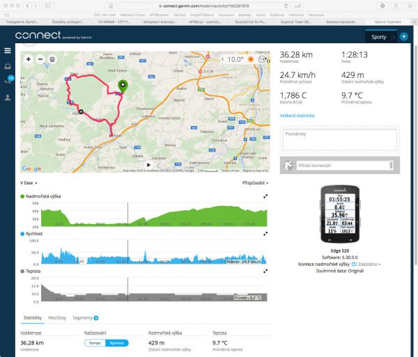 Garmin aplikace