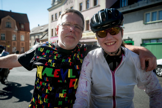 Říďa Patrák s Ukrajinkou Krystynou Konvisarovou 