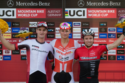 1.Mathieu van der Poel, 2.Sam Gaze, 3.Mathias Fluckiger