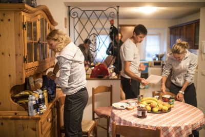 Ranní přípravy před šampionátem