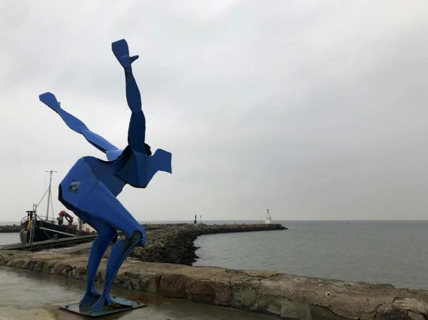 Jedinej borce, kterej chtěl dnes skočit do vody