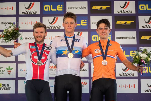 1.Mathieu van der Poel, 2.Florian Vogel, 3.Milan Vader