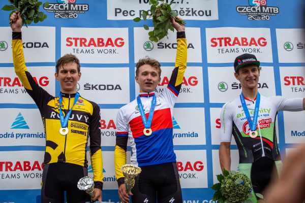 MČR XCO 2020 - U23 1. Jirouš, 2. Skála, 3. Bártek