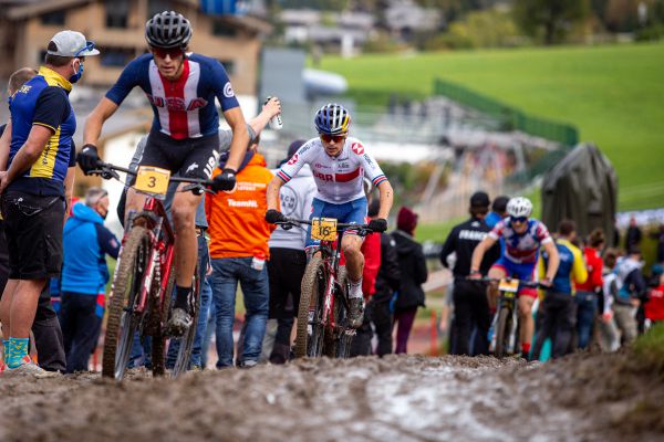 MS MTB 2020 Leogang - Christopher Blevins si užíval chvíli před Tomem Pidcockem