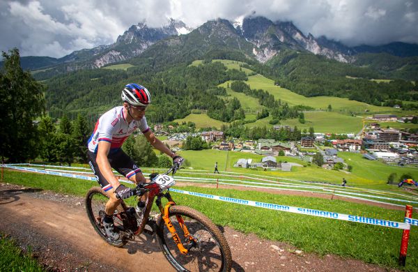 SP Leogang 2021 - trénink - Ondřej Cink na nejvyšším bodě trati