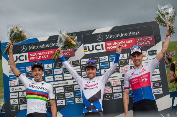 SP Les Gets 2021 - trojice nejrychlejších mužů