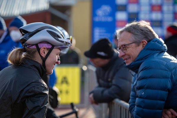 MČR v cyklokrosu 2022 - Karla s "tátunou"